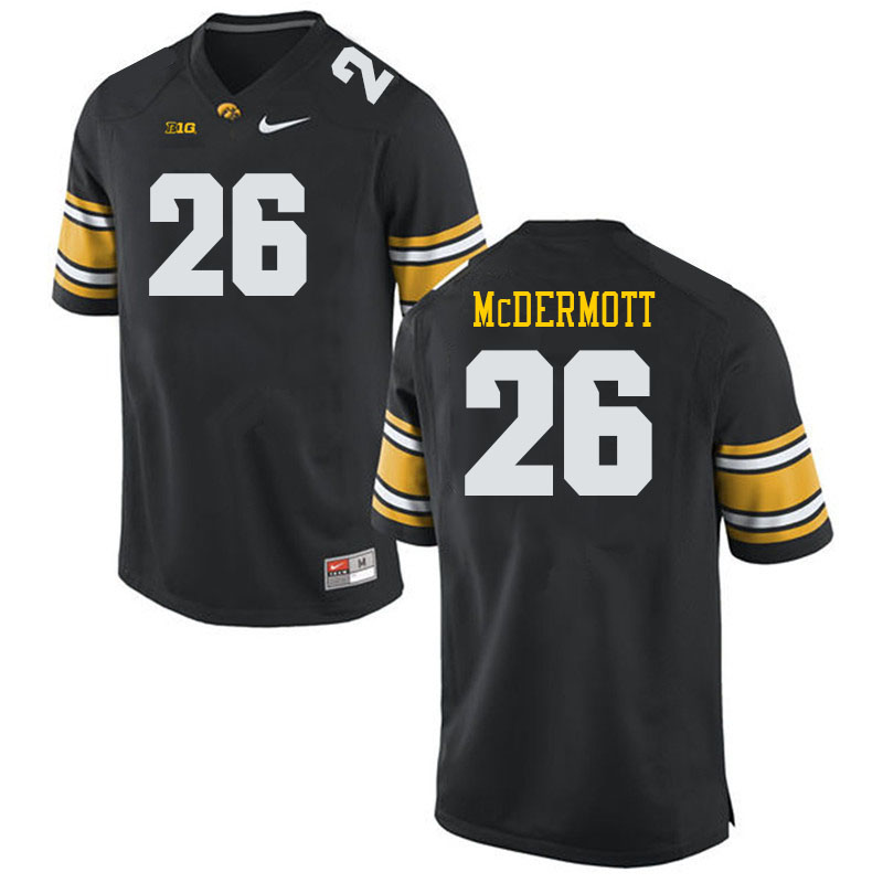 Men #26 Aidan McDermott Iowa Hawkeyes College Football Jerseys Stitched Sale-Black - Click Image to Close